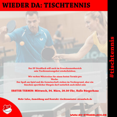 Tischtennis – Comeback